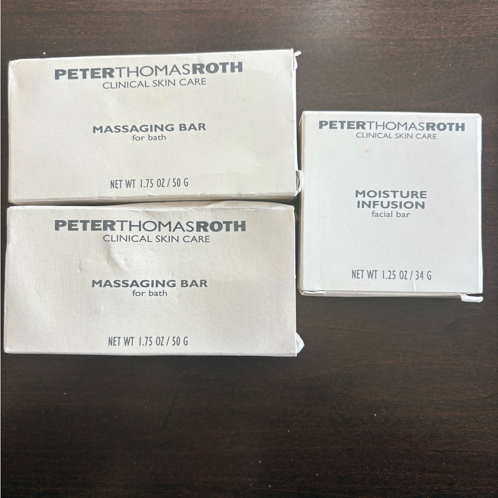 Peter Thomas Roth Travel Size Massaging Bar Bath Soaps & Facial Soap Lot of 3 - Picture 2 of 5